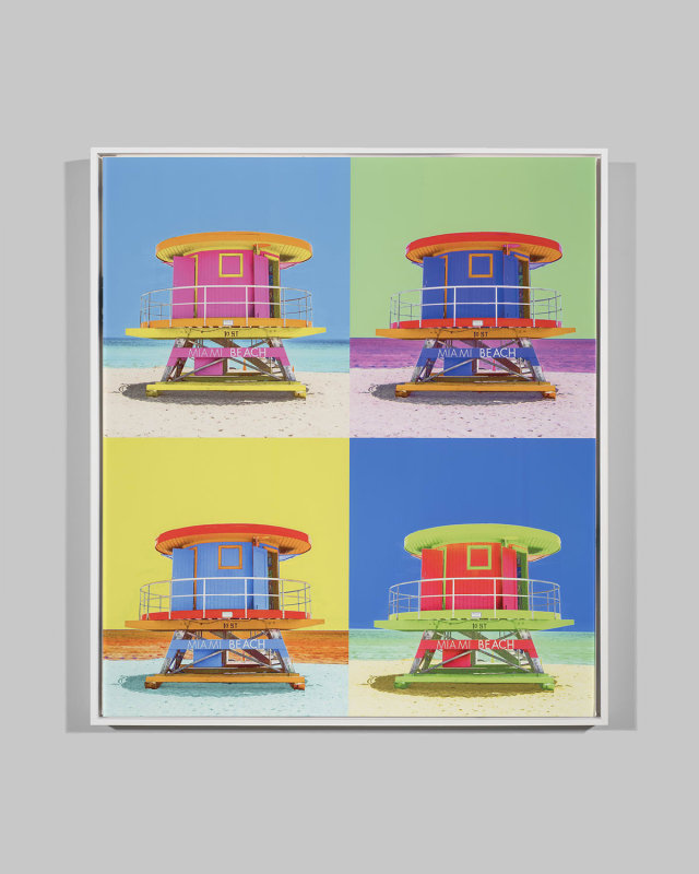 "Silkscreen Miami 1" Giclee Canvas Art By H. Scott